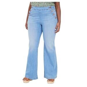 Lane Bryant Pull-On Fit High-Rise Sailor Flare Jean Size 14